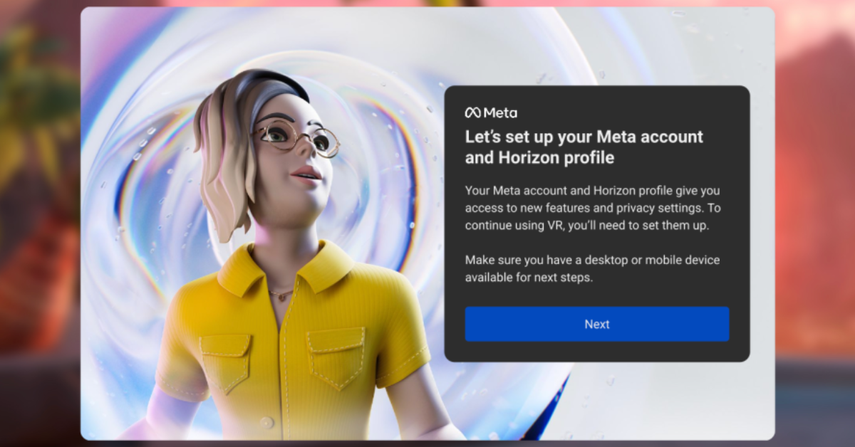 Meta introduces Meta Accounts and Meta Horizon Profiles for VR