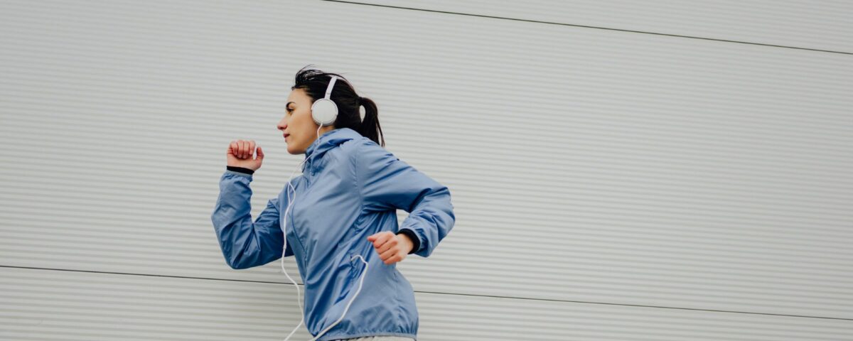 jogger listening to audio as a ritual