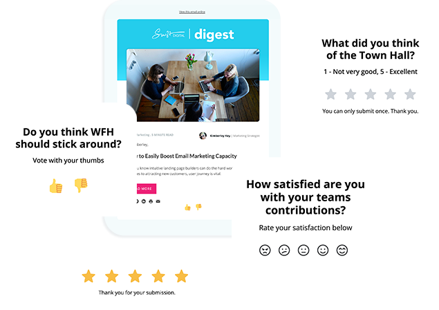 Swift Digital newsletter feedback and emoji feature