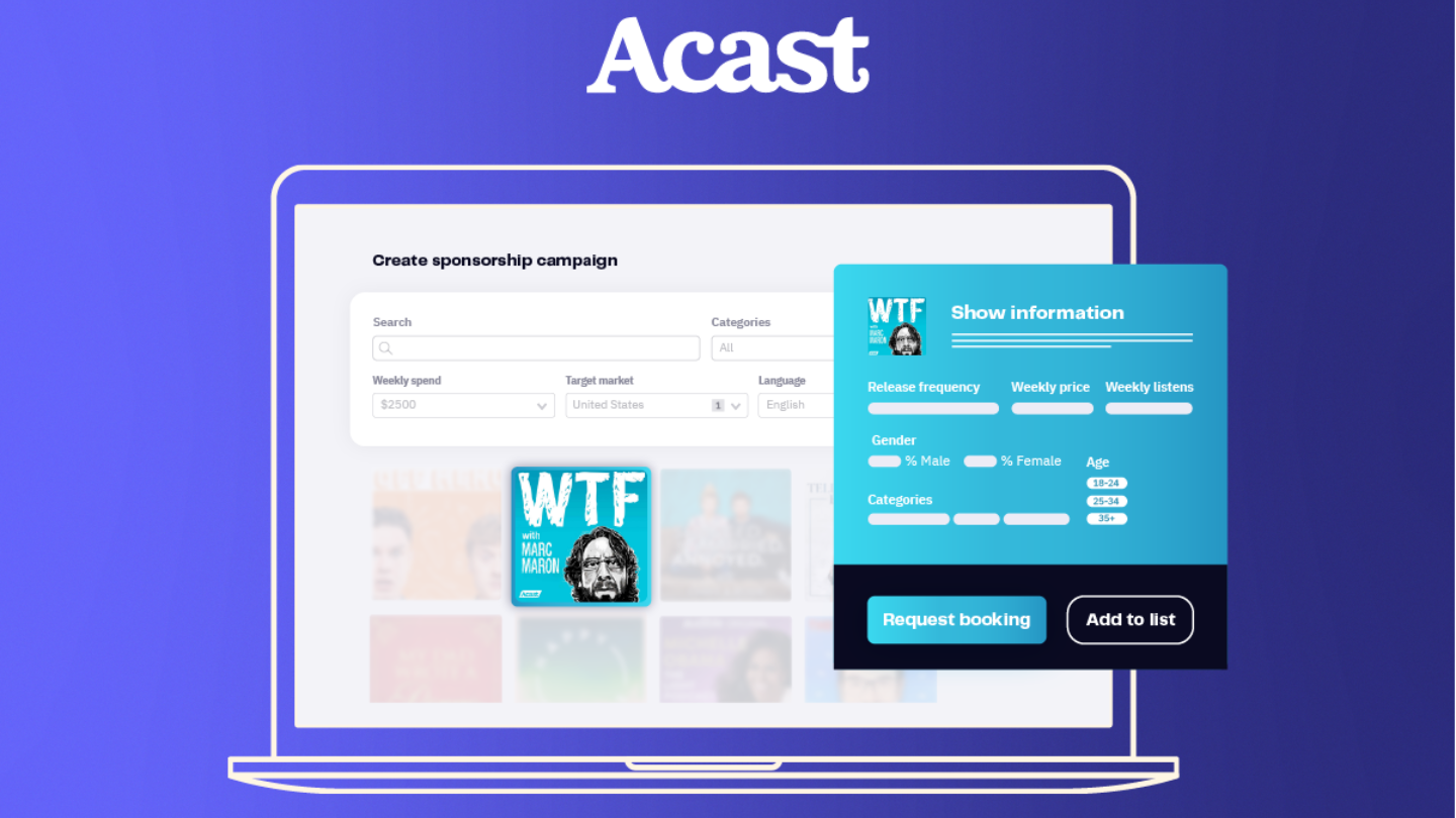 Acast self-serve platform