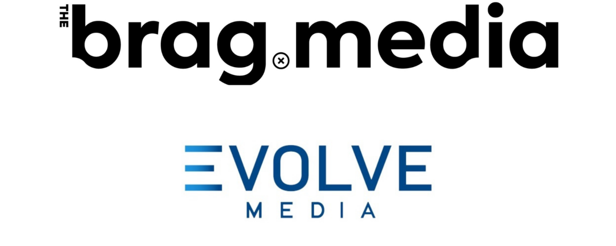 the brag media and evolve media logos