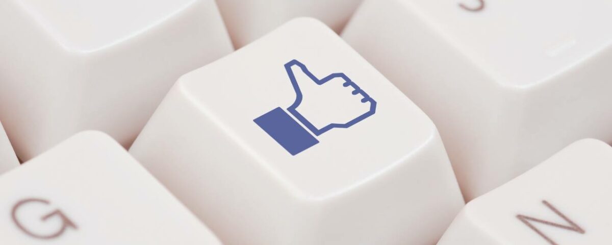 Facebook like logo on keyboard